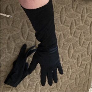 Elegant Black Long vintage Gloves by Harems